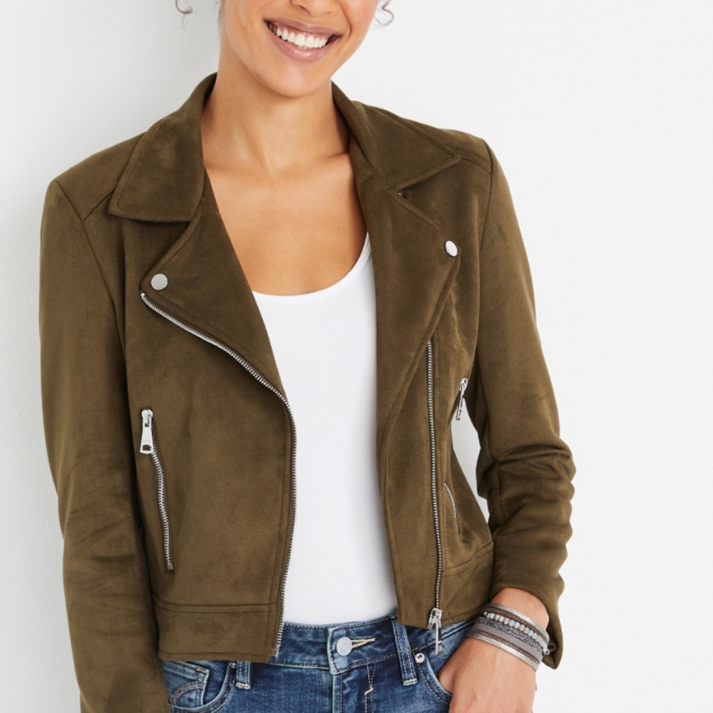 Vigías Faux suede moto jacket black Large